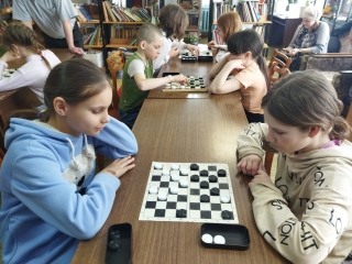 Шашечный турнир в Дизьминской сельской библиотеке